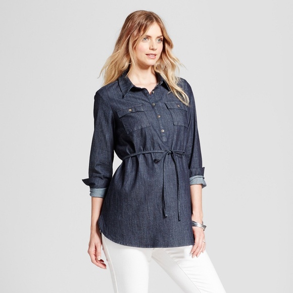 Maternity Denim Tunic - Isabel Maternity  XS - Picture 1 of 1